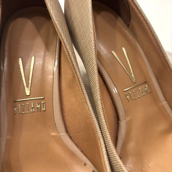 Vizzano Women's Terracota Classic Peep Toe Leather Pumps‎ Shoes Heels US Size 10 - Picture 5 of 11